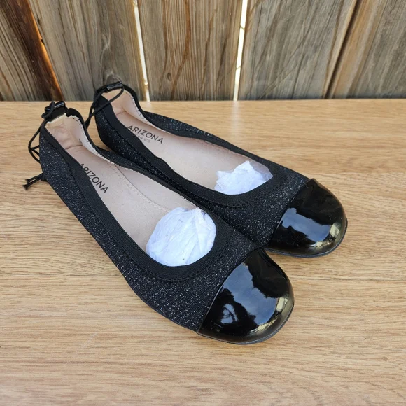 Aeizona Jean Con. Elegant Black Girls Flats Size 2M - Picture 8 of 15